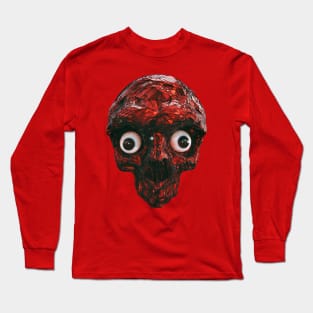 BOO BOO RED SKULL WITH EYES Long Sleeve T-Shirt